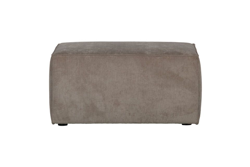 Pouf angolare per divano in tessuto marrone Vtwonen