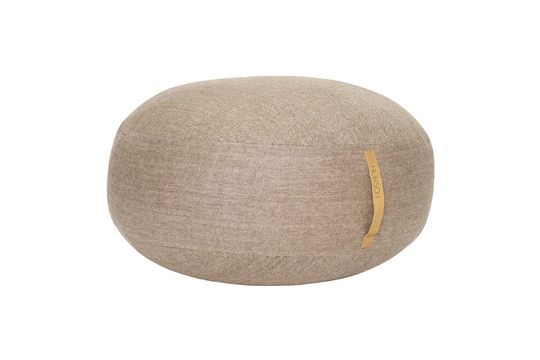 Pouf in lana marrone Mochi