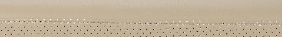 Materiali prima di tutto Pouf in pelle PU beige Frie