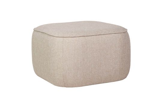 Pouf in tessuto beige Cube