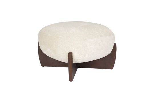 Pouf in tessuto beige Emilius Foto ritagliata
