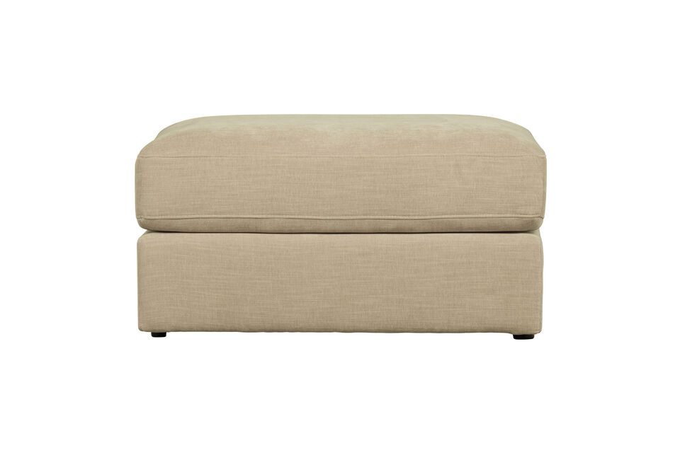 Pouf in tessuto beige Famiglia Vtwonen