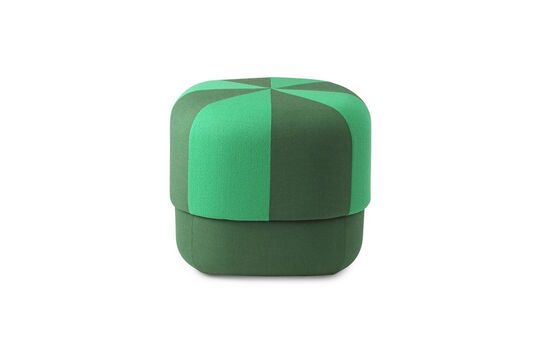 Pouf in tessuto Circus duo in verde