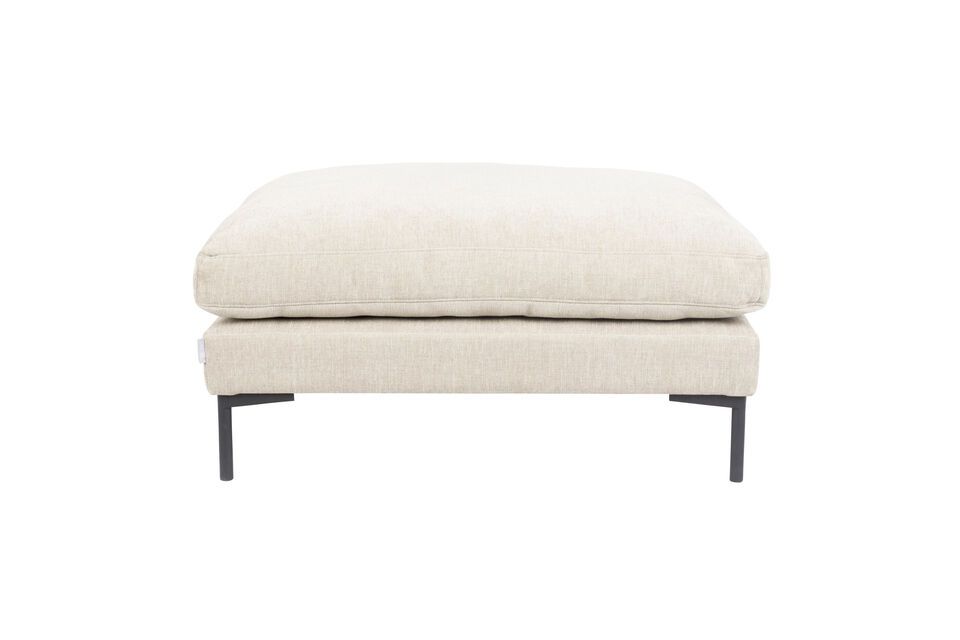 Pouf in tessuto crema Summer Zuiver