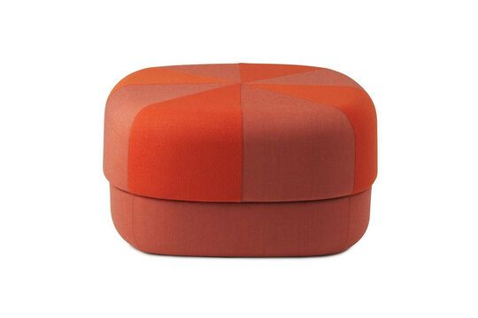 Pouf in tessuto duo Circus arancione