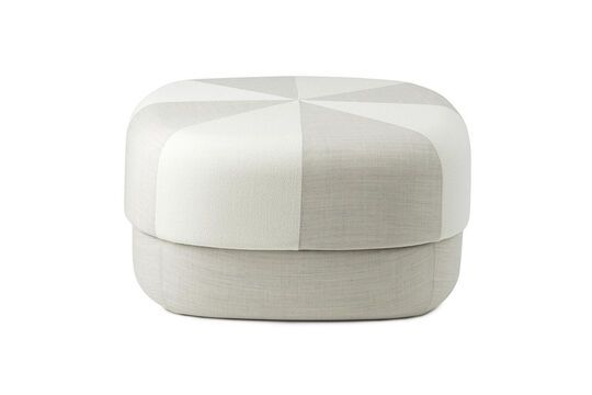 Pouf in tessuto duo Circus grigio