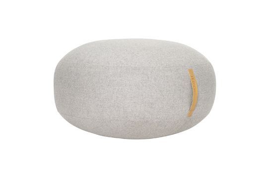 Pouf in tessuto grigio Kubu Foto ritagliata