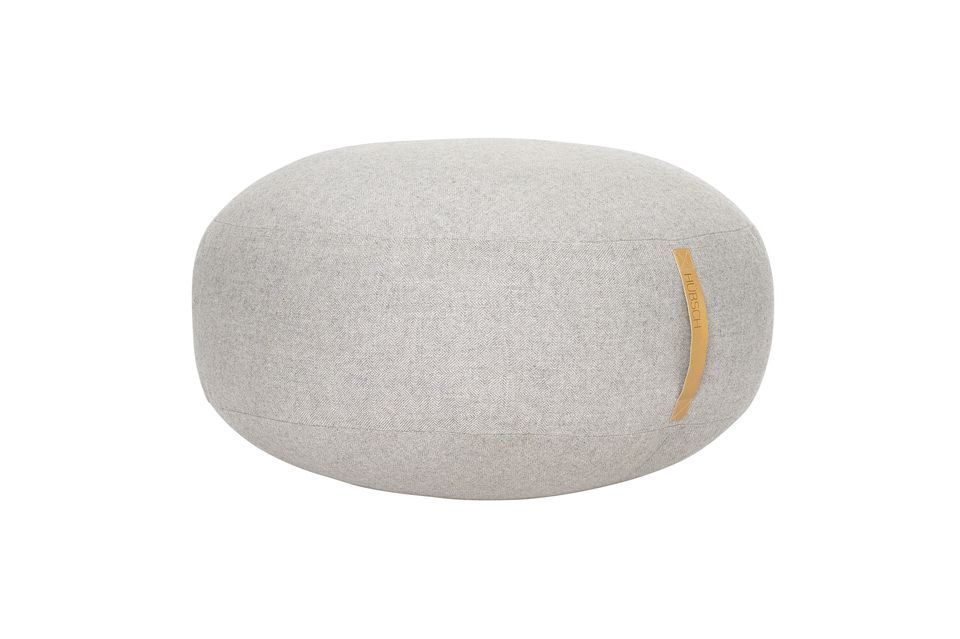 Pouf in tessuto grigio Kubu Hübsch