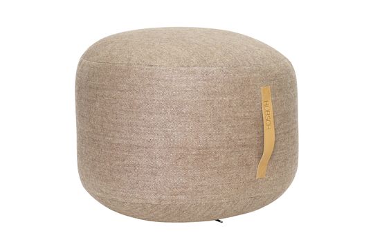 Pouf in tessuto marrone Kubu