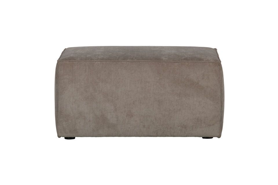 Pouf in tessuto marrone Lazy Vtwonen