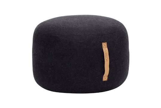 Pouf in tessuto nero Kubu
