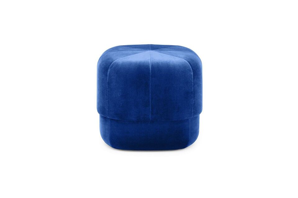 Pouf in velluto blu Circus Normann Copenhagen - 47cm