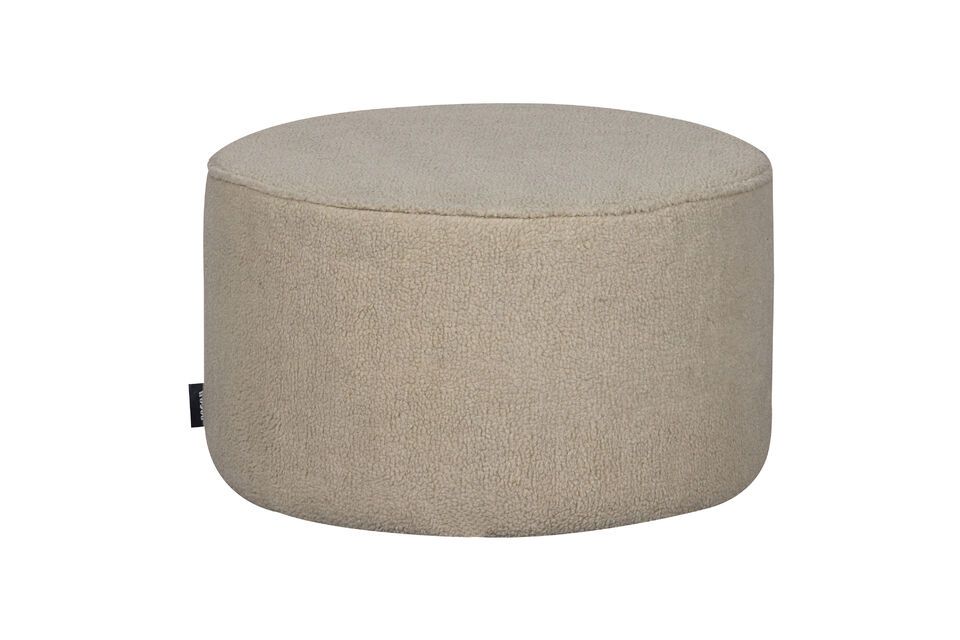 Pouf rotondo Sara bianco sporco Woood - 60cm