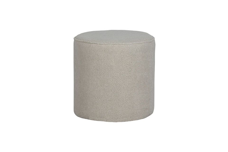 Questo pouf rotondo pratico ed elegante è un\'aggiunta versatile a qualsiasi spazio abitativo