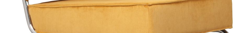 Materiali prima di tutto Ridge Rib sedia a sdraio gialla con braccioli