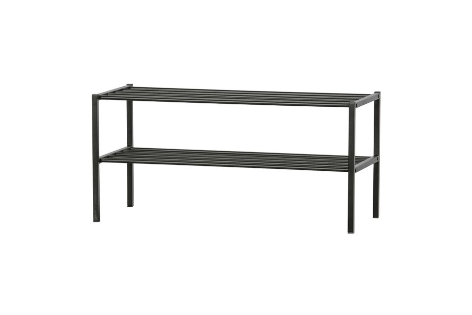 Scaffale in metallo nero Ferro Woood - 85cm