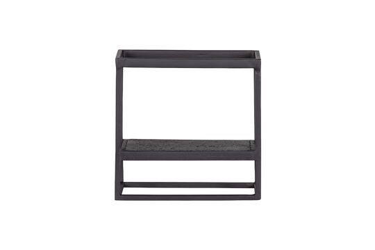 Scaffale quadrato in metallo Febe, nero Foto ritagliata