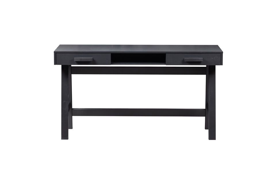 La scrivania in legno nero Benson è un pezzo unico che vi farà trascorrere il tempo in