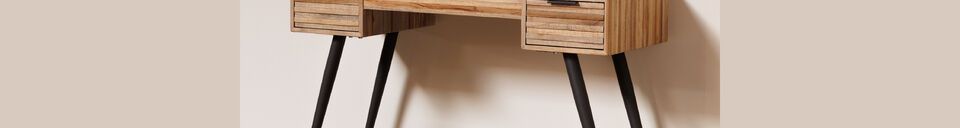 Materiali prima di tutto Scrivania in teak marrone Pocket