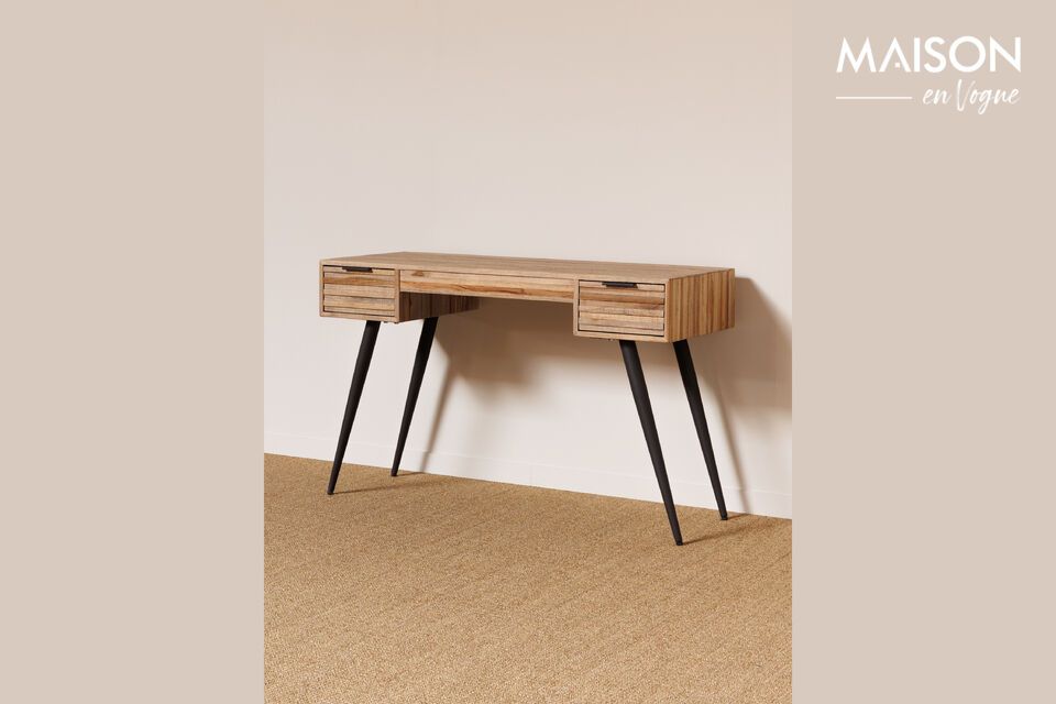 Scrivania in teak marrone Pocket Chehoma