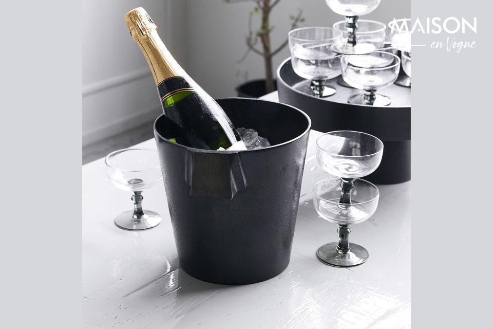 Secchiello per champagne in alluminio marrone Buck House Doctor