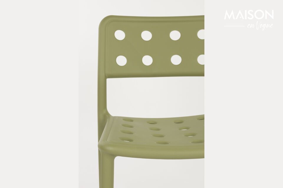 Sedia da giardino in plastica polipropilene verde Serra - 11
