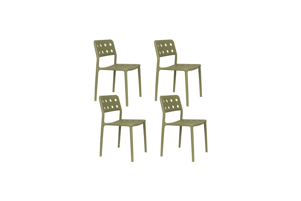Sedia da giardino in plastica polipropilene verde Serra - 10