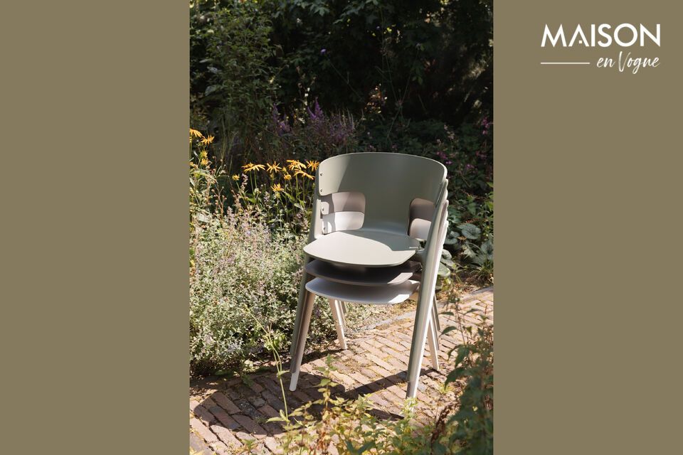Sedia da giardino in plastica tortora Horizon Zuiver