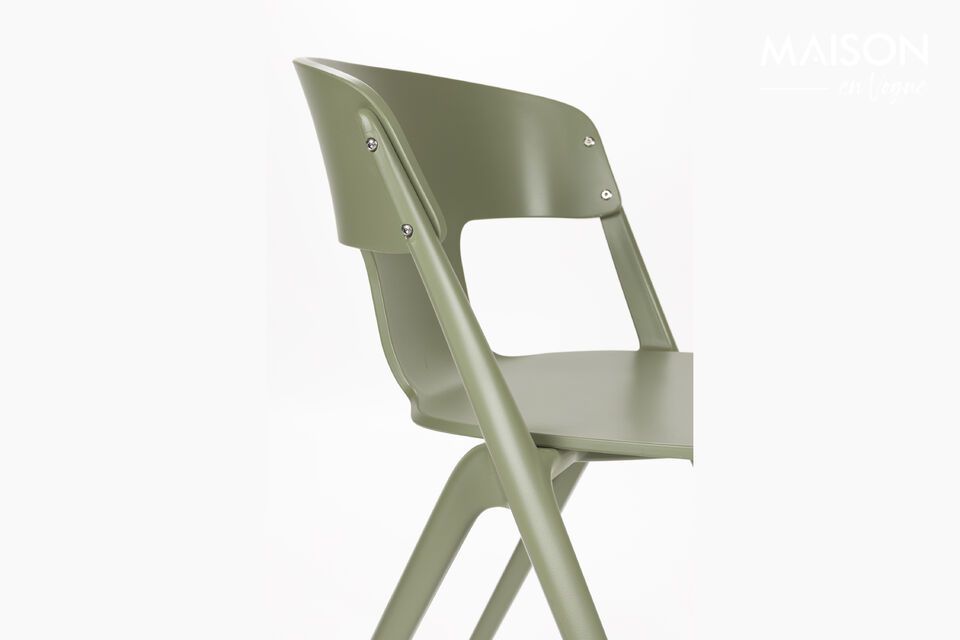 Sedia da giardino in plastica verde Horizon - 8