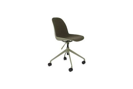 Sedia da ufficio in tessuto verde con ruote Albert Kuip