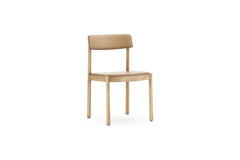 Sedia in frassino e pelle marrone Timb Normann Copenhagen