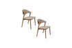 Miniatura Sedia in legno massello di faggio beige Babington 11