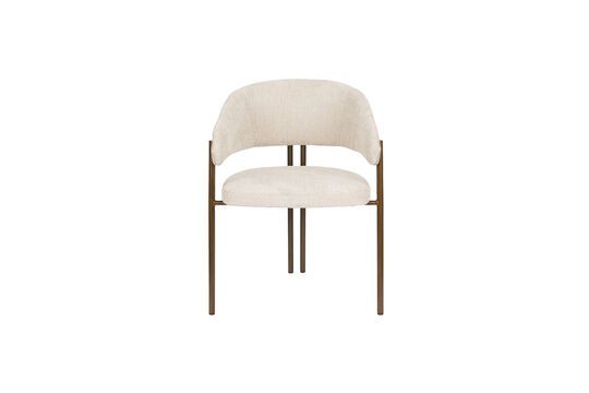 Sedia in multistrato di eucalipto beige Naida Foto ritagliata