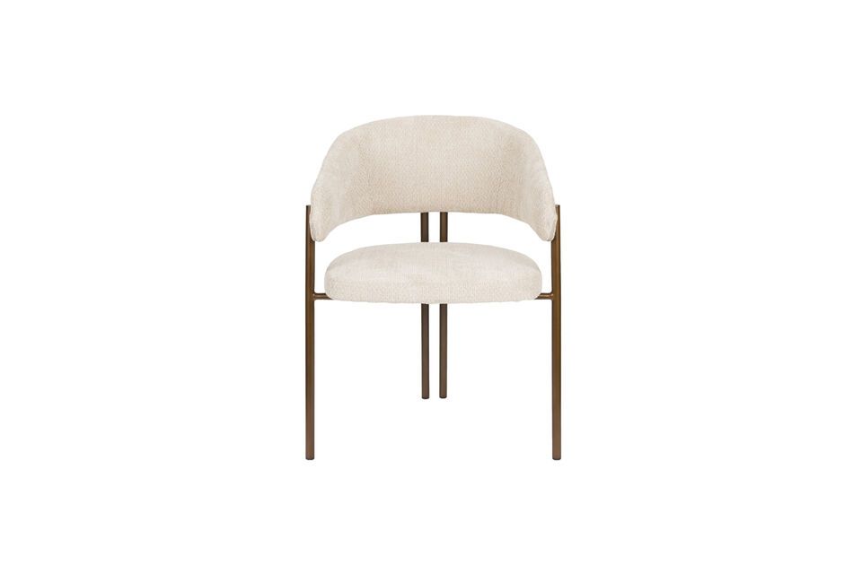 Sedia in multistrato di eucalipto beige Naida DutchBone
