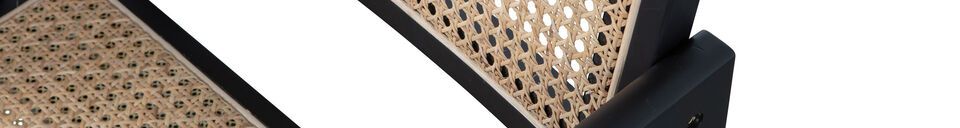 Materiali prima di tutto Sedia in rattan e legno nero Gunn