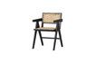 Miniatura Sedia in rattan e legno nero Gunn 1