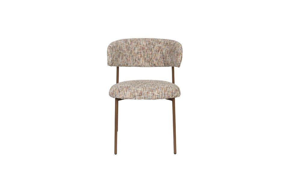 Sedia in tessuto beige Claes - 8