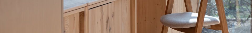 Materiali prima di tutto Sedia in tessuto beige Mads