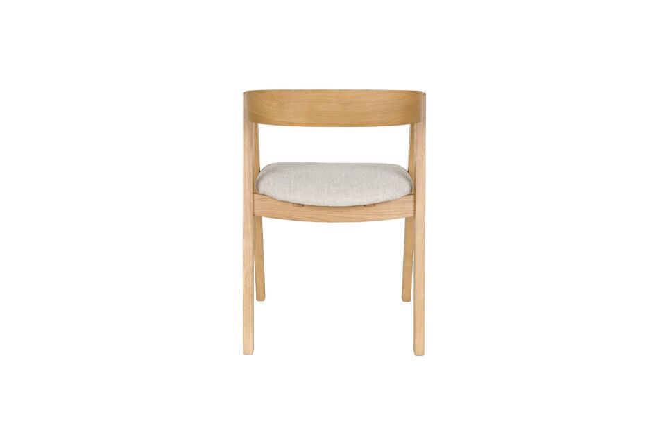 Sedia in tessuto beige Mads - 8