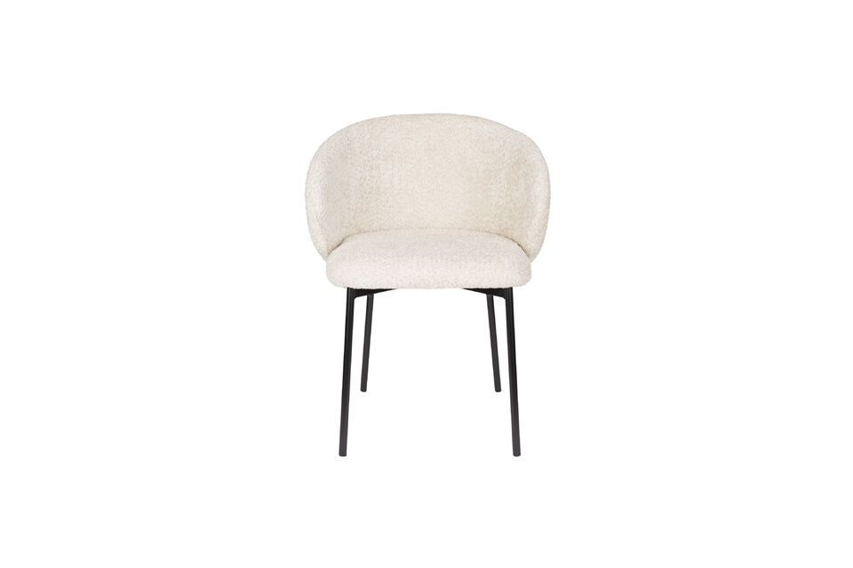 Sedia in tessuto bianca Ayle White Label