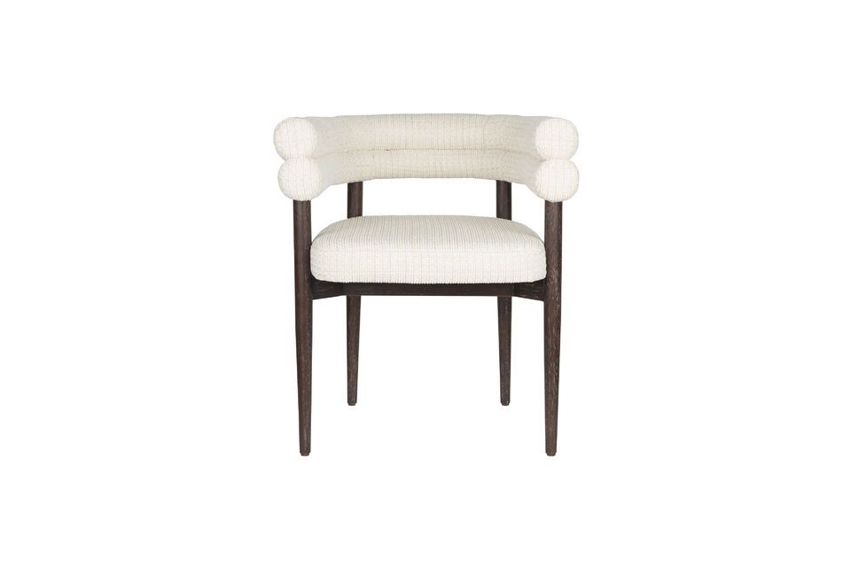 Sedia in tessuto bianco sporco Sela DutchBone