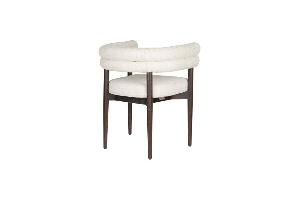 Sedia in tessuto bianco sporco Sela - 8