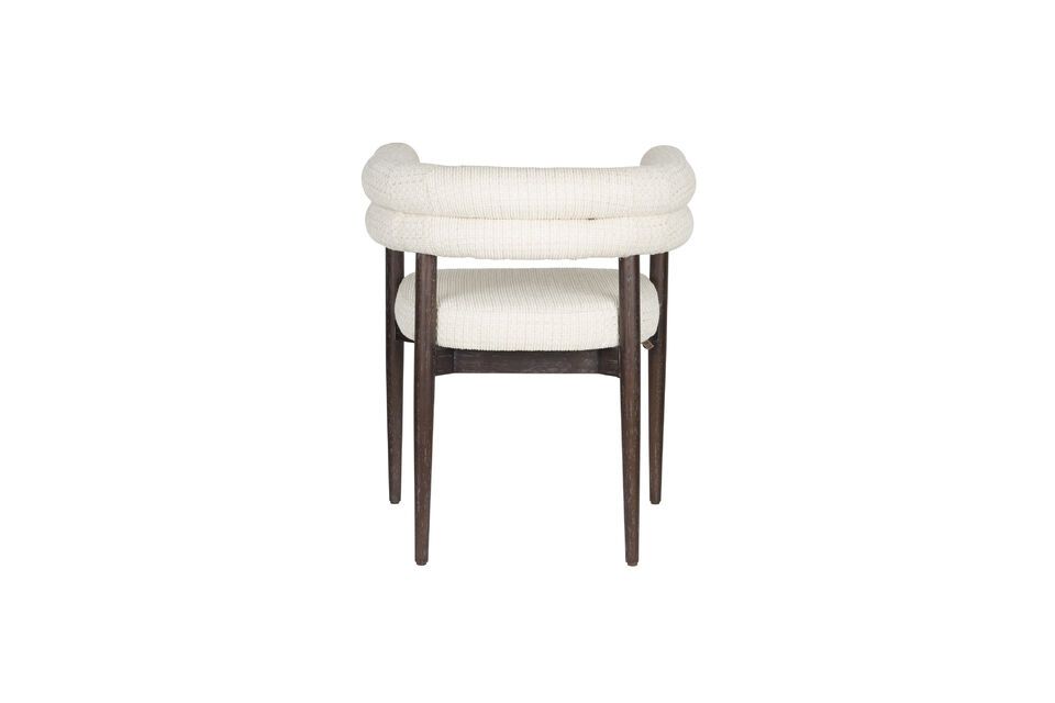Sedia in tessuto bianco sporco Sela - 9