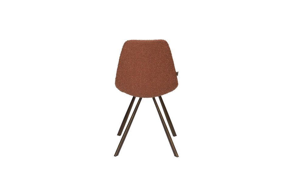 Sedia in tessuto bouclé ocra Franky - 8