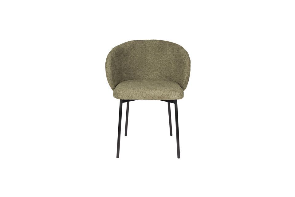 Sedia in tessuto grigio Ayle White Label