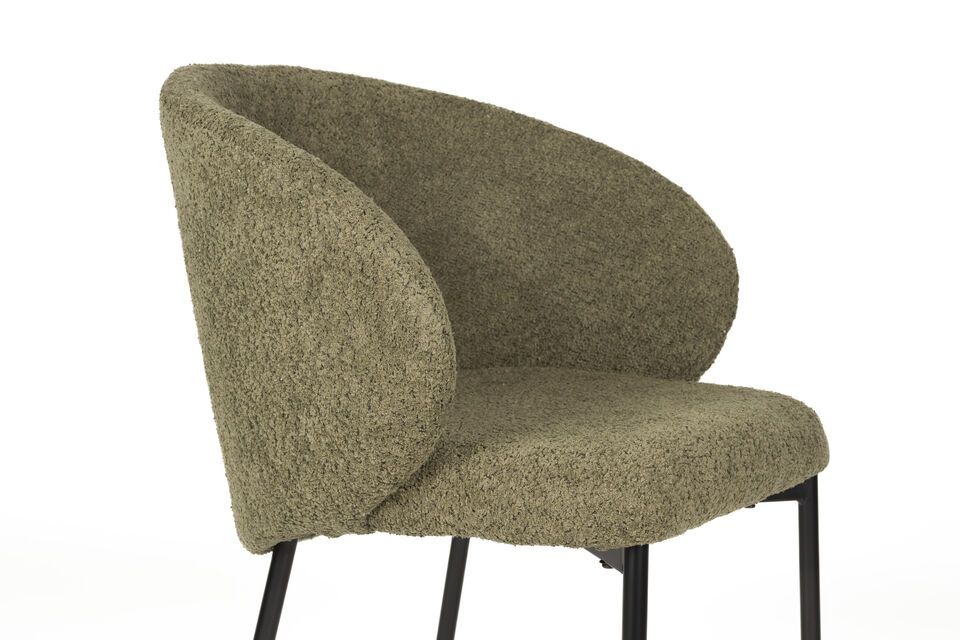 Sedia in tessuto grigio Ayle - 9