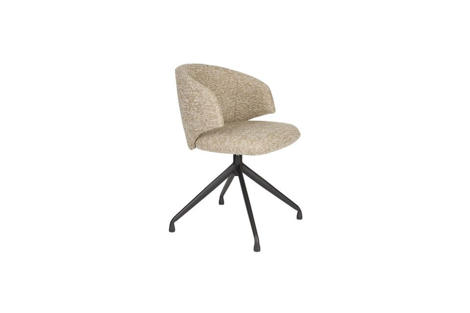 Sedia in tessuto marrone Balado White Label