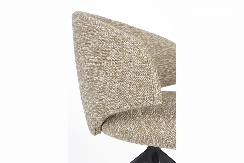 Sedia in tessuto marrone Balado - 10