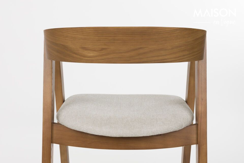 Sedia in tessuto marrone Mads - 11