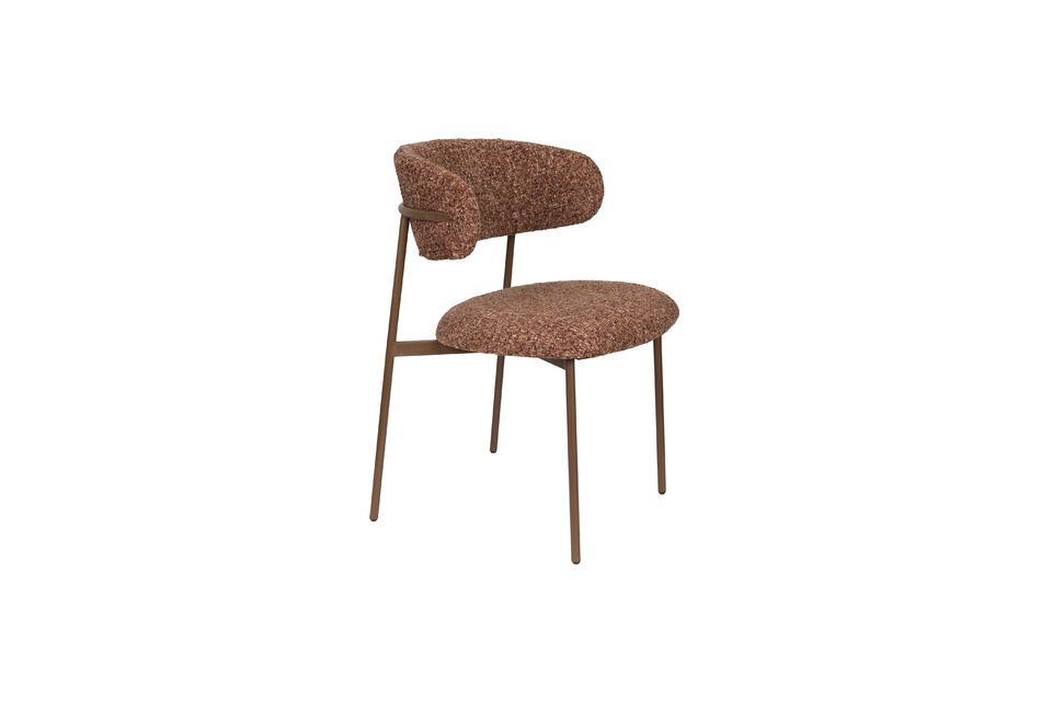 Sedia in tessuto rossa Claes White Label